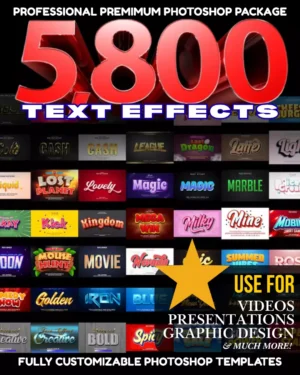 5800 Text Effects For Photoshop