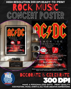 Acdc 11 Music Rock Concert Poster Wall Art