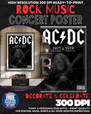 Acdc 12 Music Rock Concert Poster Wall Art