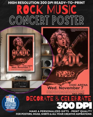 Acdc 18 Music Rock Concert Poster Wall Art