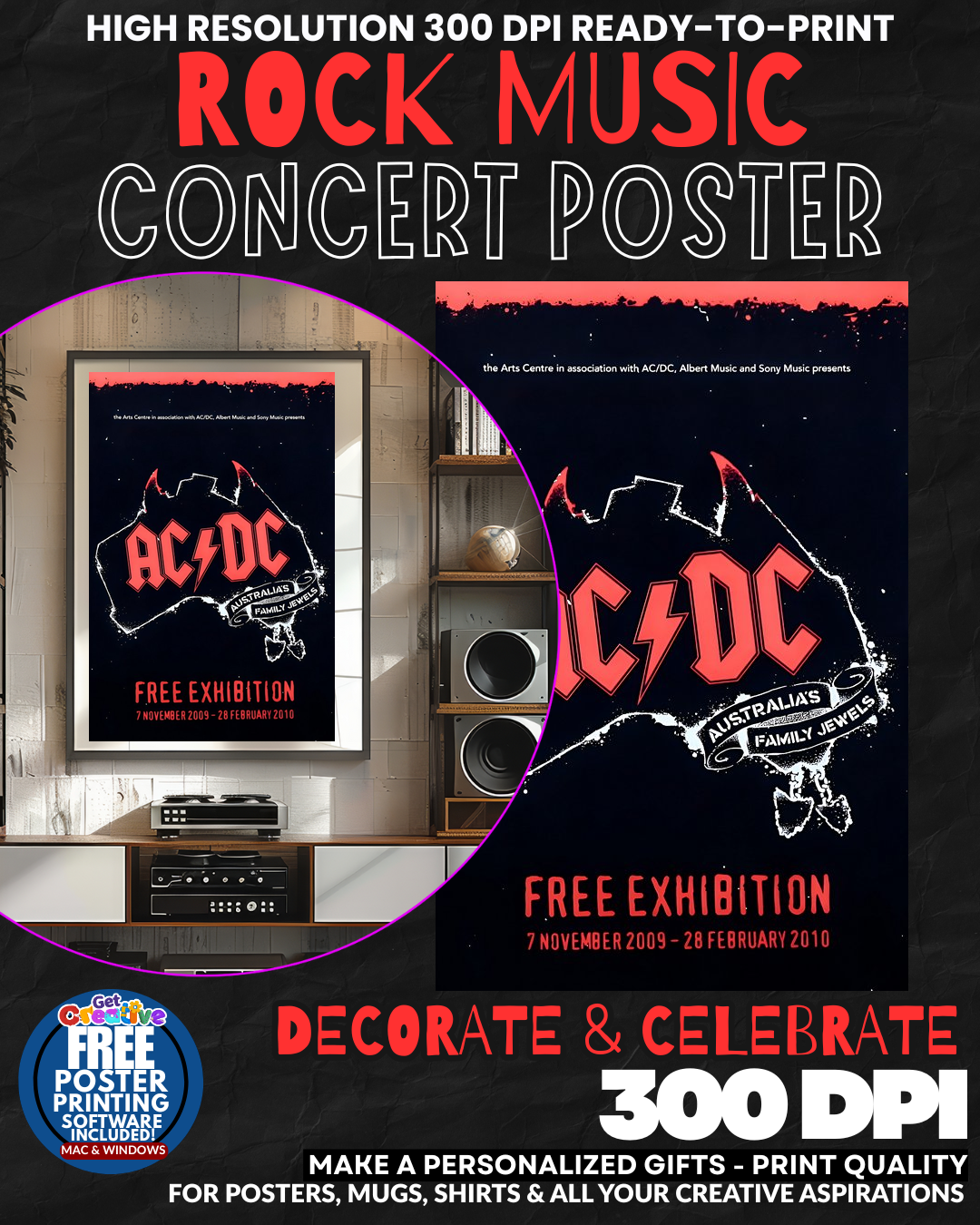 Acdc 21 Music Rock Concert Poster Wall Art