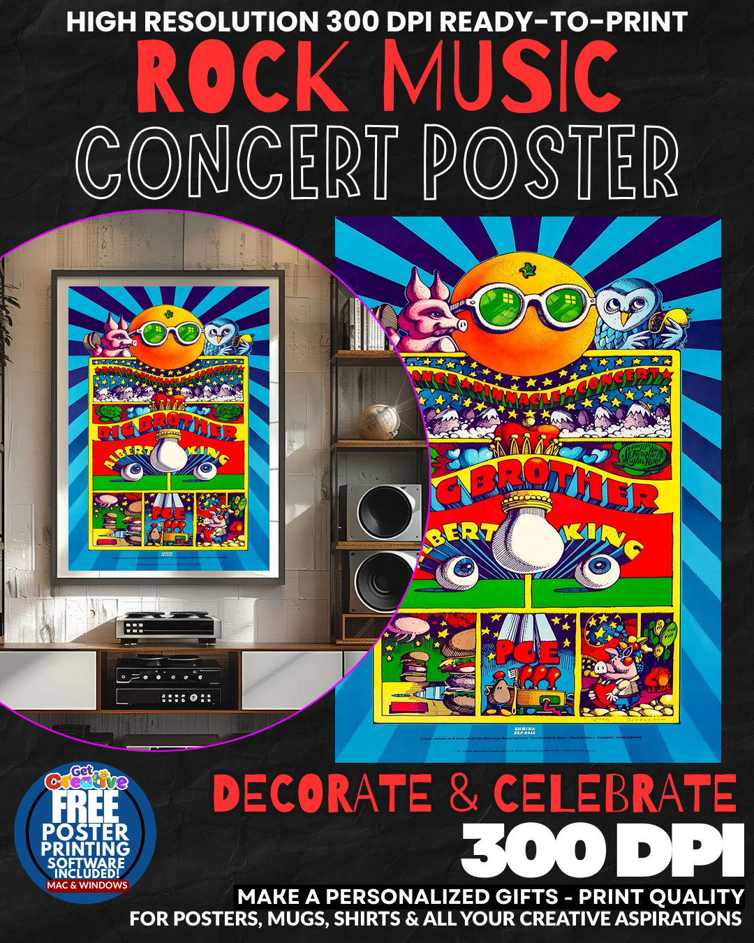 Albert King 1 Music Rock Concert Poster Wall Art