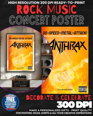 Anthrax 4 Music Rock Concert Poster Wall Art