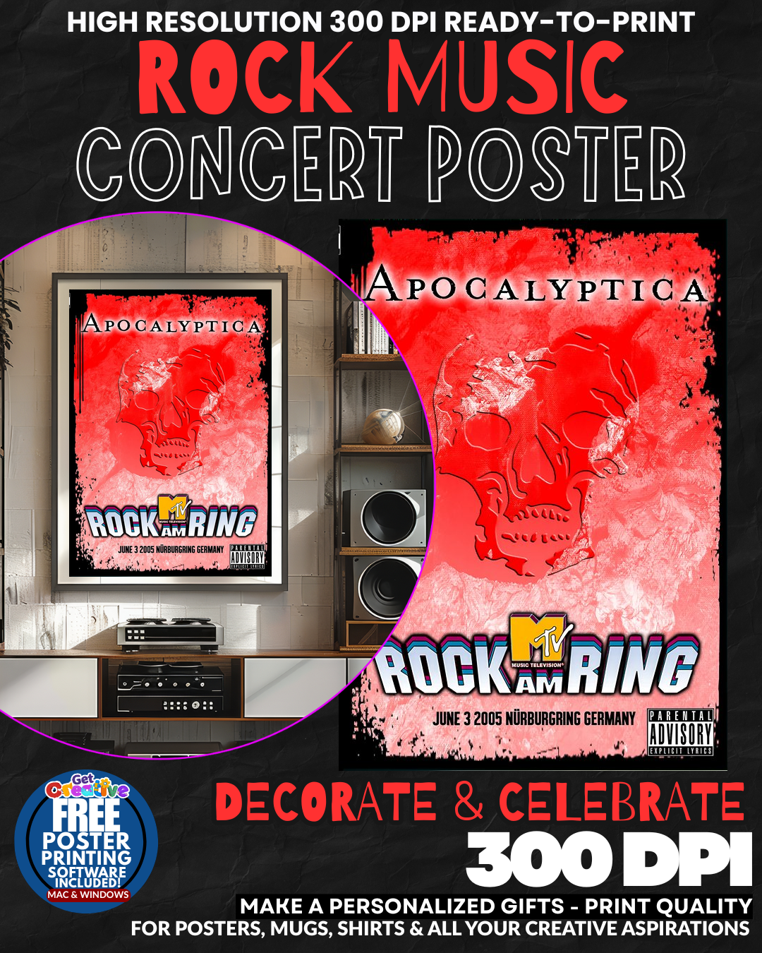 Apocalyptica 1 Music Rock Concert Poster Wall Art