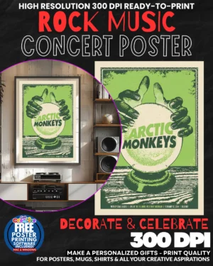 Arctic Monkeys 4 Music Rock Concert Poster Wall Art