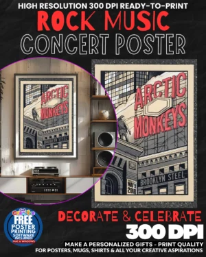 Arctic Monkeys 5 Music Rock Concert Poster Wall Art
