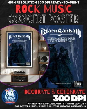 Black Sabbath 3 Music Rock Concert Poster Wall Art