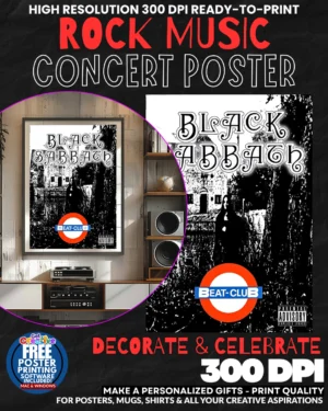 Black Sabbath 4 Music Rock Concert Poster Wall Art