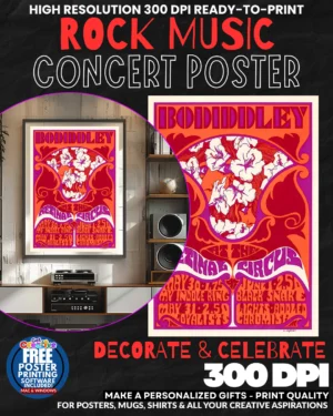 Bo Diddley 1 Music Rock Concert Poster Wall Art