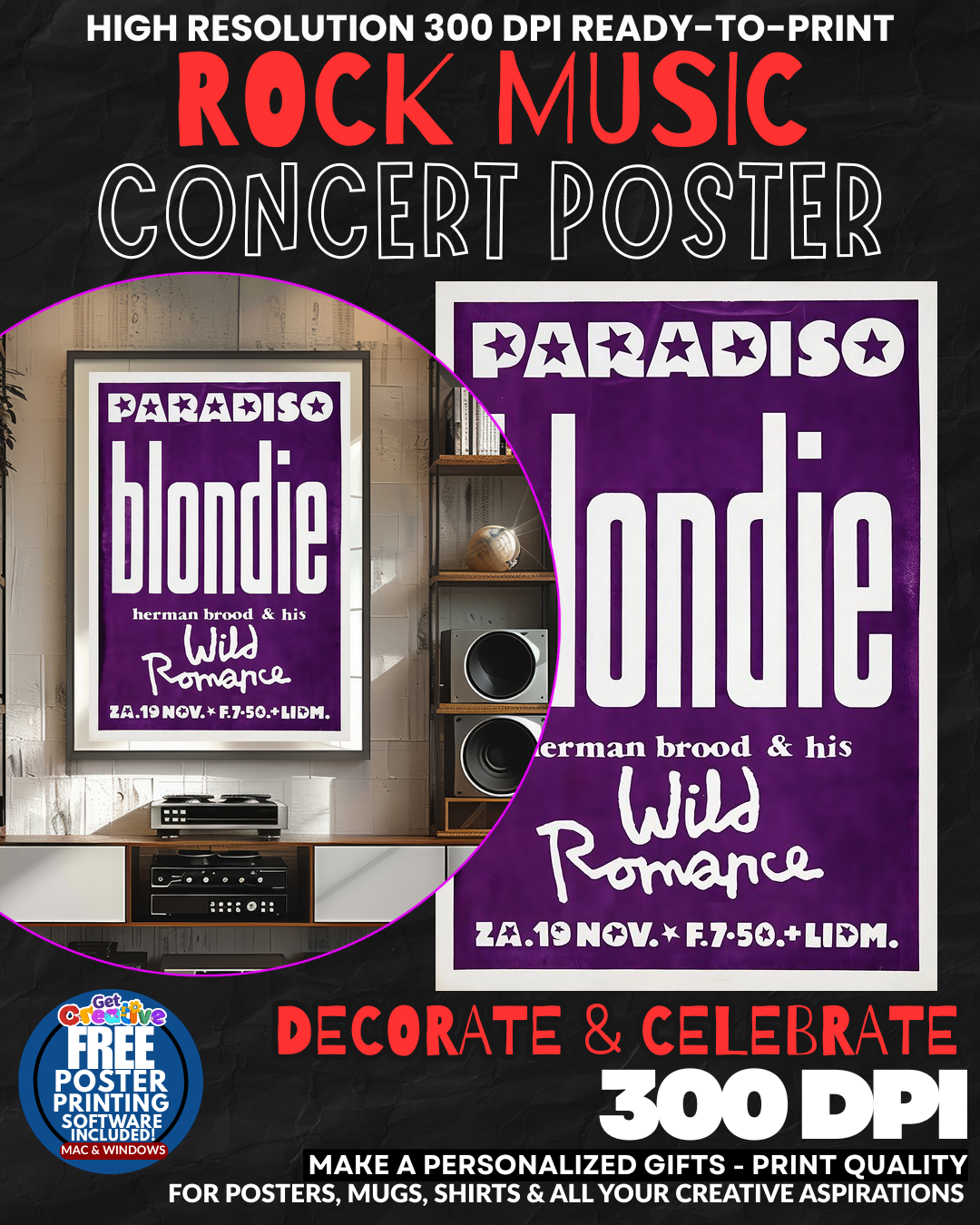 Bondie 1 Music Rock Concert Poster Wall Art