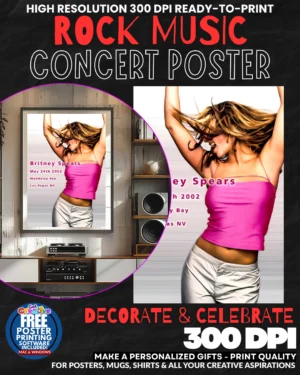 Britney Spears 1 Music Rock Concert Poster Wall Art
