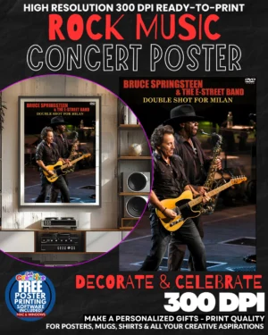 Bruce Springsteen 1 Music Rock Concert Poster Wall Art