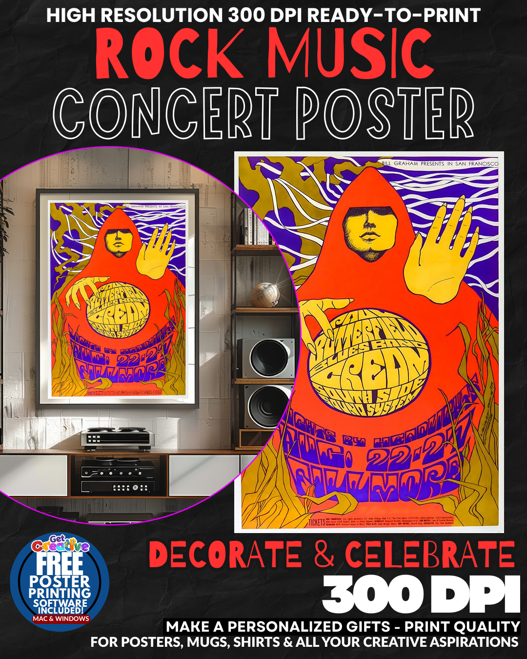 Cream 1 Music Rock Concert Poster Wall Art