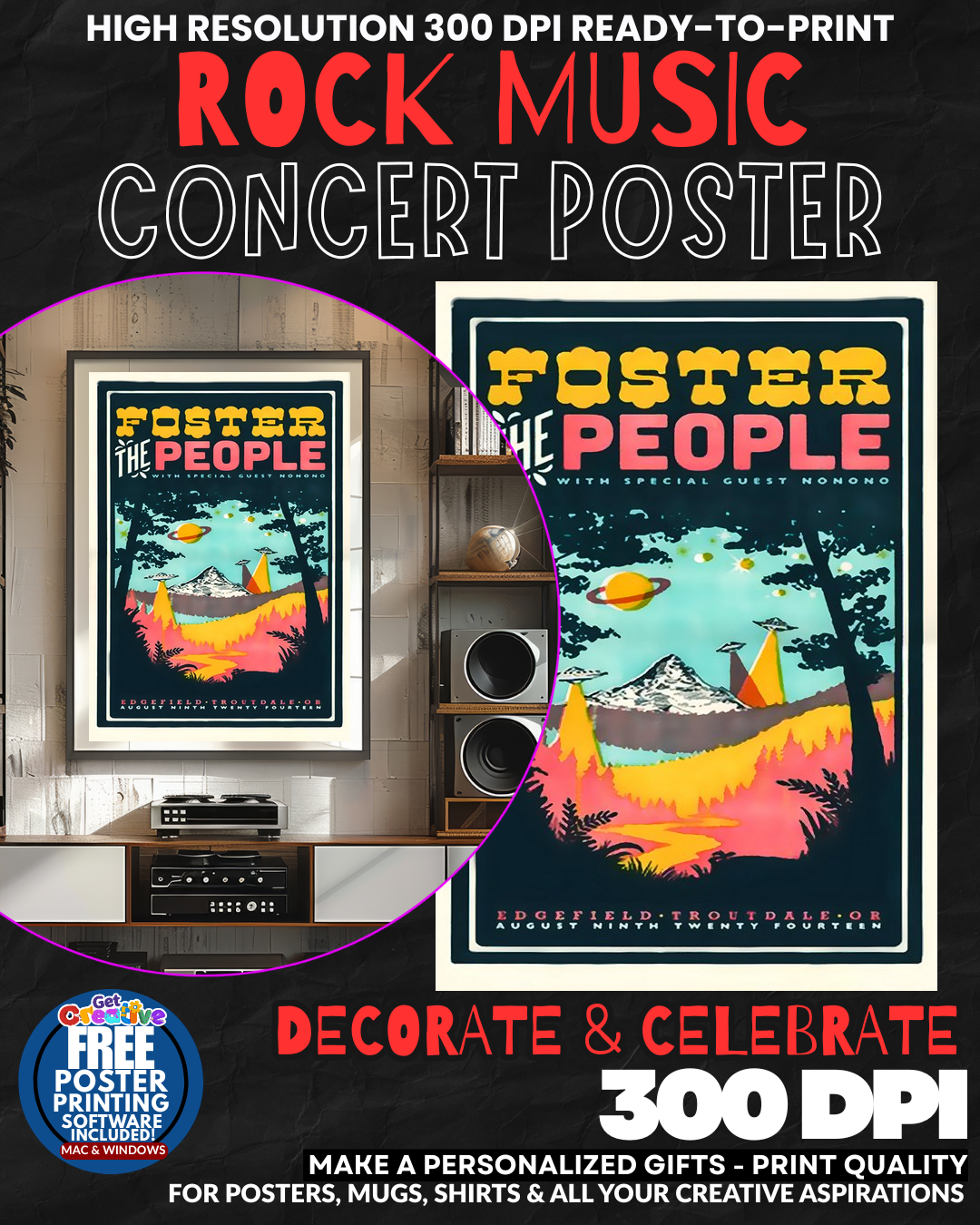 Foster The People 1 Music Rock Concert Poster Wall Art