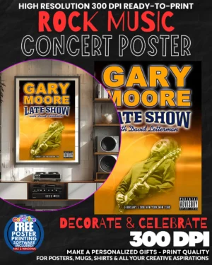 Gary Moore 1 Music Rock Concert Poster Wall Art
