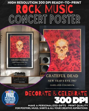 Grateful Dead 9 Music Rock Concert Poster Wall Art