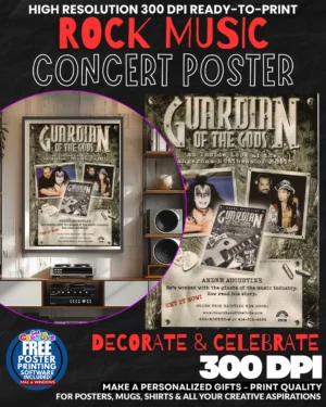Guardian Of The Gods 1 Music Rock Concert Poster Wall Art