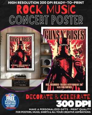 Guns N Roses 8 Music Rock Concert Poster Wall Art