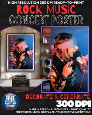 Guns N Roses 11 Music Rock Concert Poster Wall Art