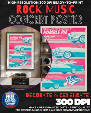 Humble Pie 1 Music Rock Concert Poster Wall Art