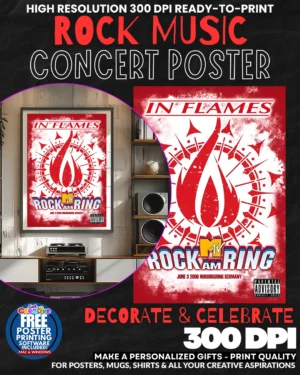 In Flames 1 Music Rock Concert Poster Wall Art