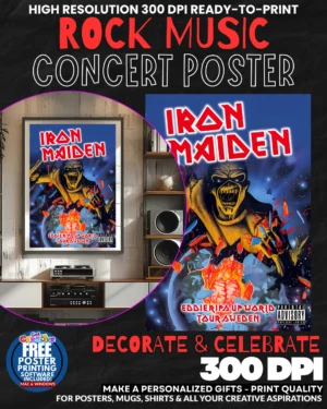 Iron Maiden 1 Music Rock Concert Poster Wall Art