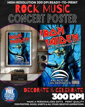 Iron Maiden 3 Music Rock Concert Poster Wall Art