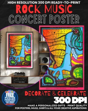 Jefferson Airplane 2 Music Rock Concert Poster Wall Art