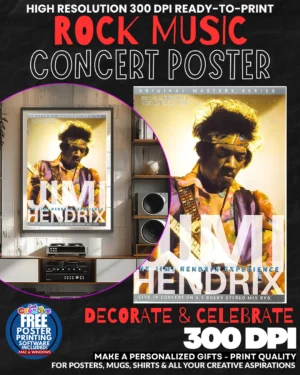 Jimi Hendrix 3 Music Rock Concert Poster Wall Art