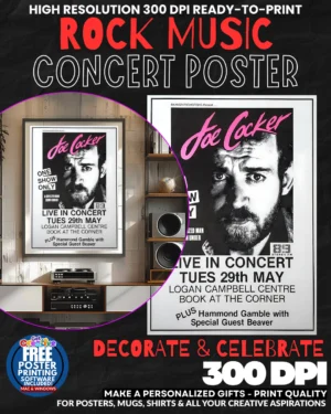Joe Cocker 1 Music Rock Concert Poster Wall Art