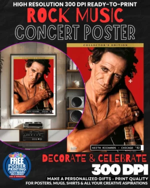 Keith Richards 1 Music Rock Concert Poster Wall Art