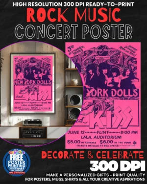 Kiss 3 Music Rock Concert Poster Wall Art