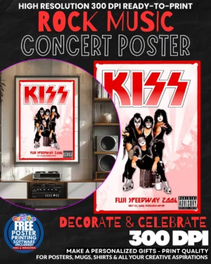 Kiss 6 Music Rock Concert Poster Wall Art