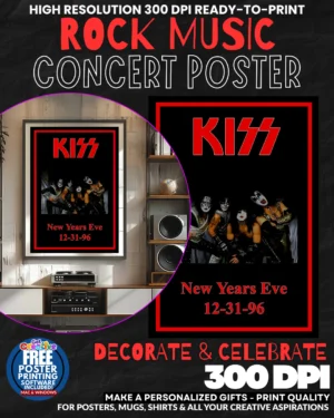 Kiss 9 Music Rock Concert Poster Wall Art