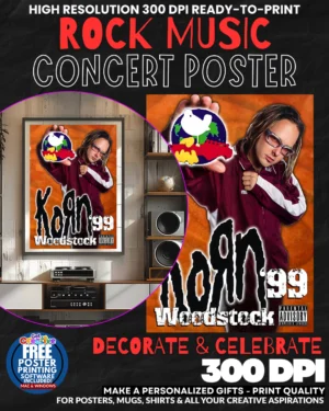 Korn 1 Music Rock Concert Poster Wall Art