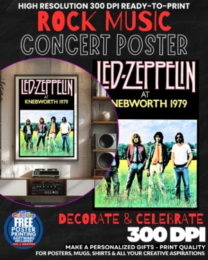 Led Zeppelin 6 Music Rock Concert Poster Wall Art