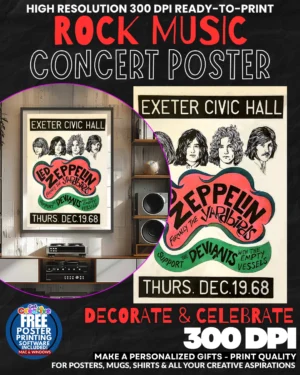 Led Zeppellin 6 Music Rock Concert Poster Wall Art