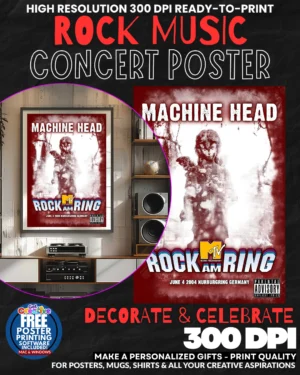 Machine Head 1 Music Rock Concert Poster Wall Art