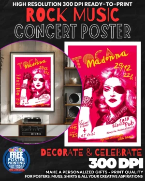 Madonna 3 Music Rock Concert Poster Wall Art