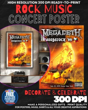 Megadeth 2 Music Rock Concert Poster Wall Art