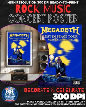 Megadeth 4 Music Rock Concert Poster Wall Art