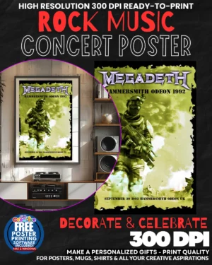 Megadeth 6 Music Rock Concert Poster Wall Art
