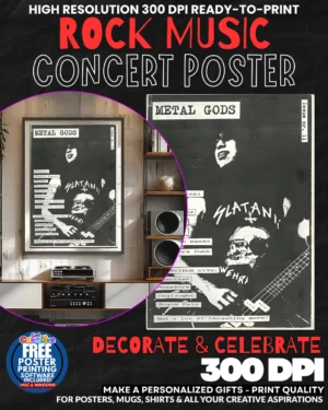 Metal Gods Music Rock Concert Poster Wall Art