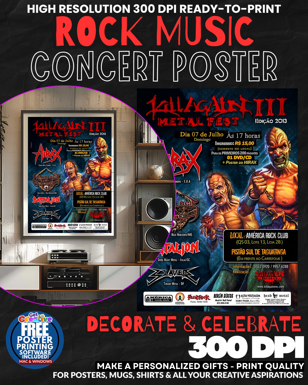 Metalfest Music Rock Concert Poster Wall Art
