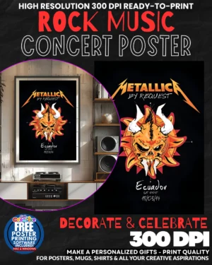 Metallica 7 Music Rock Concert Poster Wall Art