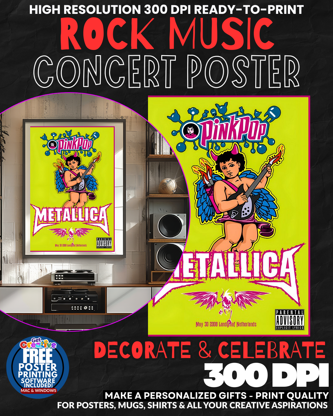 Metallica 10 Music Rock Concert Poster Wall Art