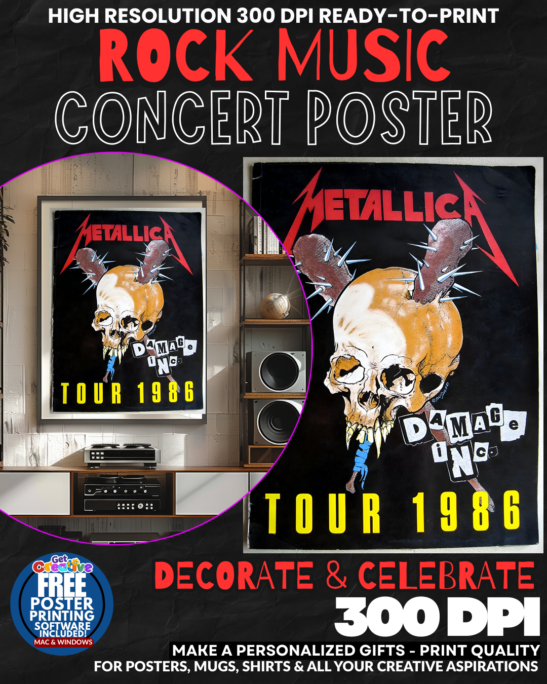 Metallica 15 Music Rock Concert Poster Wall Art