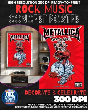 Metallica 19 Music Rock Concert Poster Wall Art