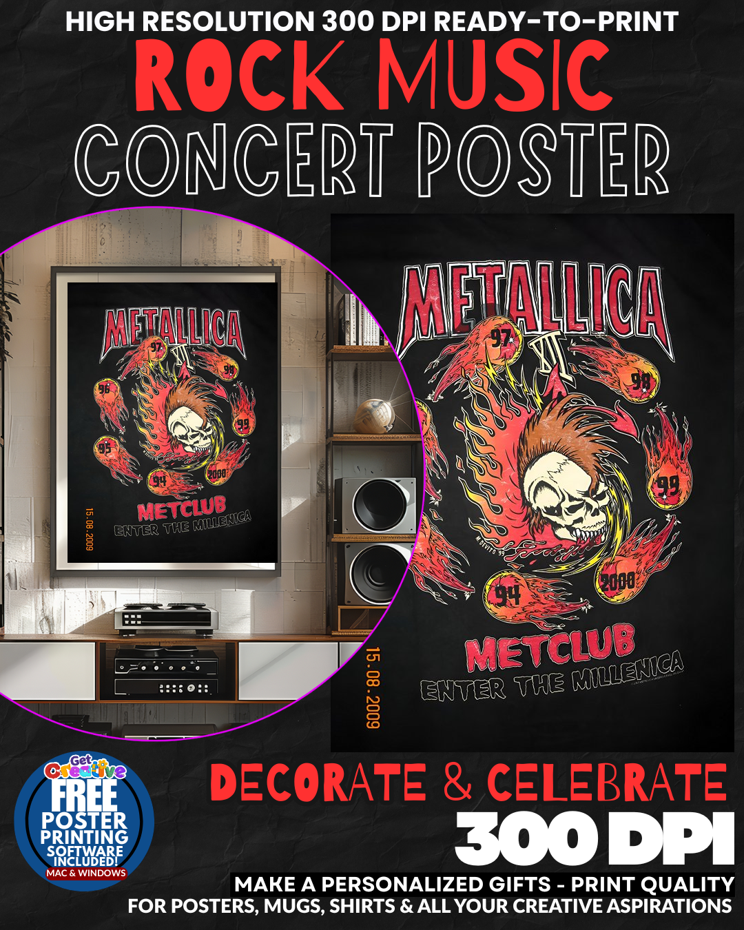 Metallica 28 Music Rock Concert Poster Wall Art