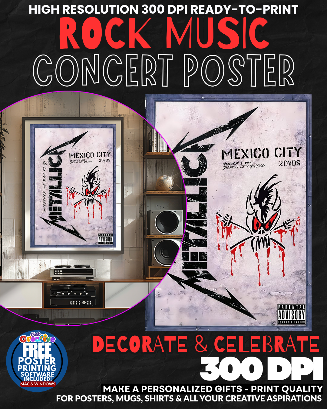 Metallica 29 Music Rock Concert Poster Wall Art